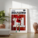 Load image into Gallery viewer, Fodbold plakat | Fodbold plakater | Rasmus Højlund Fodbold Spiller Plakat | Ideel til Dedikerede Fans | Plakaty.dk