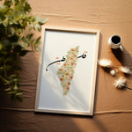 Load image into Gallery viewer, Palestine Plakat | Yellow Roser Plakat | Guld Blomster plakat