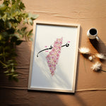 Load image into Gallery viewer, Palestine Plakat | Pink Roser Plakat | Lyserød Blomster plakat