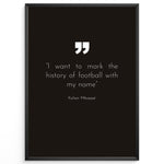 Load image into Gallery viewer, Kylian Mbappé Fodbold Plakat | Til Real Madrid Fans | Denne plakat viser Kylian Mbappé i en ikonisk Real Madrid trøje, klar til at score mål. Perfekt til fodboldfans og specielt Real Madrid entusiaster.