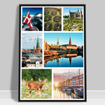 Load image into Gallery viewer, 2x Land & By Plakater - Oplev Danmark og udforsk landets unikke seværdigheder -Tivoli, Nyhavn, Frederiksborg Slot, Møns Klint, Legoland, Christiansborg Slot, Dyrehaven, Vikingeskibsmuseet | Danmark Plakater | Seværdigheder | Udforsk Charmerende Poster Land | By