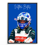 Load image into Gallery viewer, Valtteri Bottas F1 Plakat | Racingmestre | Formel 1 Baner | Dynamisk Motorsport Kunst | Plakaty.dk