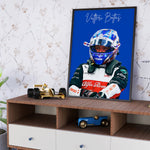 Load image into Gallery viewer, Valtteri Bottas F1 Plakat | Racingmestre | Formel 1 Baner | Dynamisk Motorsport Kunst | Plakaty.dk