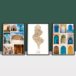 Load image into Gallery viewer, Tunesien Plakater | Oplev Tunesisk Kultur gennem Unikke Plakater: Tunesiske Døre, Koranvers og Landets Skatte i Kunstværker fra Tunesien - Plakater til dit Hjem