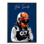 Load image into Gallery viewer, Yuki Tsunoda F1 Poster | Unique Design on 20+ International Tracks