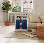 Load image into Gallery viewer, Fodbold plakat | Fodbold plakater | Ousmane Dembélés Fodboldplakat | Perfekt til Den Ægte Fodbold Fan | Plakaty.dk
