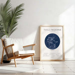 Load image into Gallery viewer, Tvilling Stjernetegn Plakat | Blå
