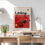 Load image into Gallery viewer, Fodbold plakat | Fodbold plakater | Rafael Leão Fodboldplakat | Perfekt til Den Ægte Fodbold Fan | Plakaty.dk
