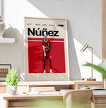 Load image into Gallery viewer, Fodbold plakat | Fodbold plakater | Darwin Núñez Fodbold plakat | Perfekt til Den Ægte Fodbold Fan | Plakaty.dk
