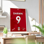 Load image into Gallery viewer, Fodbold plakat | Fodbold plakater | Darwin Nunez trøje Fodbold plakat | Perfekt til Den Ægte Fodbold Fan | Plakaty.dk
