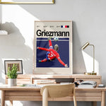 Load image into Gallery viewer, Fodbold plakat | Fodbold plakater | Antoine Griezmann Fodboldplakat | Perfekt til Den Ægte Fodbold Fan | Plakaty.dk
