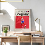 Load image into Gallery viewer, Fodbold plakat | Fodbold plakater | Antoine Griezmann Fodboldplakat | Perfekt til Den Ægte Fodbold Fan | Plakaty.dk
