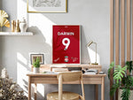 Load image into Gallery viewer, Fodbold plakat | Fodbold plakater | Darwin Nunez trøje Fodbold plakat | Perfekt til Den Ægte Fodbold Fan | Plakaty.dk
