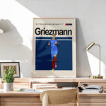 Load image into Gallery viewer, Fodbold plakat | Fodbold plakater | Antoine Griezmann Fodboldplakat | Perfekt til Den Ægte Fodbold Fan | Plakaty.dk
