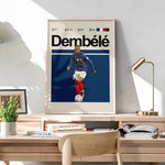 Load image into Gallery viewer, Fodbold plakat | Fodbold plakater | Ousmane Dembélés Fodboldplakat | Perfekt til Den Ægte Fodbold Fan | Plakaty.dk
