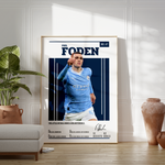 Load image into Gallery viewer, Fodbold plakat | Fodbold plakater | Phil Foden Fodbold Spiller Plakat | En Gave til Passionerede Fans | Plakaty.dk
