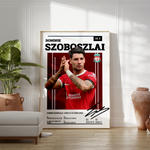 Load image into Gallery viewer, Fodbold plakat | Fodbold plakater | Dominik Szoboszlai Fodbold Plakat | Perfekt til Passionerede Fans | Plakaty.dk
