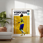 Load image into Gallery viewer, Fodboldplakat | Fodboldplakater | Vinícius Júnior Fodbold Plakat | Perfekt til Passionerede Fans | Plakaty.dk
