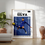 Load image into Gallery viewer, Fodbold plakat | Fodbold plakater | Thiago Silva Fodbold Plakat | Perfekt til Passionerede Fans | Plakaty.dk
