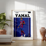 Load image into Gallery viewer, Fodbold plakat | Fodbold plakater | Lamine Yamal Fodbold Plakat | Inspirerende for Fremtidens Fans | Plakaty.dk
