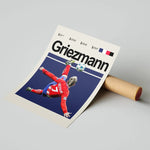 Load image into Gallery viewer, Fodbold plakat | Fodbold plakater | Antoine Griezmann Fodboldplakat | Perfekt til Den Ægte Fodbold Fan | Plakaty.dk
