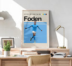 Load image into Gallery viewer, Fodbold plakat | Fodbold plakater | Phil Foden Fodboldplakat | Perfekt til Den Ægte Fodbold Fan | Plakaty.dk
