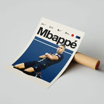 Load image into Gallery viewer, Fodbold plakat | Fodbold plakater | Kylian Mbappé Fodbold plakat | Perfekt til Den Ægte Fodbold Fan | Plakaty.dk
