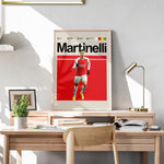 Load image into Gallery viewer, Fodbold plakat | Fodbold plakater | Gabriel Martinelli Fodbold plakat | Perfekt til Den Ægte Fodbold Fan | Plakaty.dk
