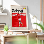 Load image into Gallery viewer, Fodbold plakat | Fodbold plakater | Gabriel Magalhães Fodboldplakat | Perfekt til Den Ægte Fodbold Fan | Plakaty.dk
