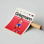 Load image into Gallery viewer, Fodbold plakat | Fodbold plakater | Antoine Griezmann Fodboldplakat | Perfekt til Den Ægte Fodbold Fan | Plakaty.dk
