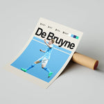 Load image into Gallery viewer, Fodbold plakat | Fodbold plakater | Kevin De Bruyne Fodboldplakat | Perfekt til Den Ægte Fodbold Fan | Plakaty.dk
