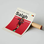 Load image into Gallery viewer, Fodbold plakat | Fodbold plakater | Mohamed Salah Fodboldplakat | Perfekt til Den Ægte Fodbold Fan | Plakaty.dk
