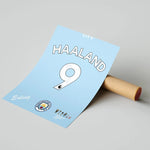 Load image into Gallery viewer, Fodbold plakat | Fodbold plakater | Erling Haaland Fodboldplakat | Perfekt til Den Ægte Fodbold Fan | Plakaty.dk
