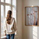 Load image into Gallery viewer, Plakat med surfbrætter | Sommer og Strand Plakater | Denne plakat viser flere surfbrætter opstillet lodret i forskellige pastelfarver som hvid, pink og grøn. Perfekt til surf- og strandelskere.
