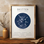 Load image into Gallery viewer, Skytte Stjernetegn Plakat | Blå

