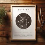 Load image into Gallery viewer, Skytte Stjernetegn Plakat | Brun
