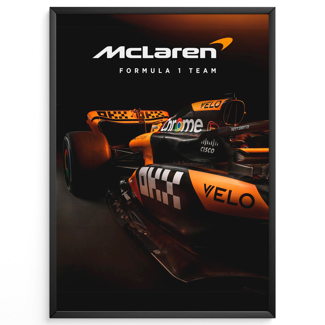 McLaren Formula 1 Poster | Modern Race Car Art