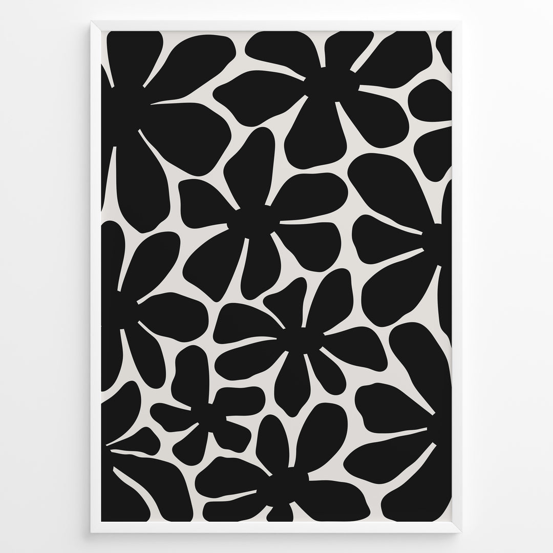 Bold Botanica Plakat | Matisse Poster | Sort-hvid kunst med store, ekspressive blomster