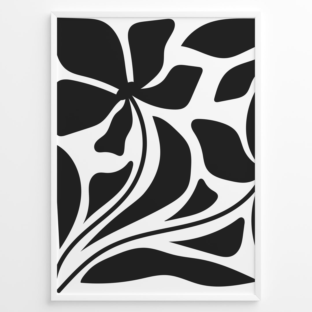 Flow Botanica Plakat | Matisse Poster | Organisk blomstermotiv i sort-hvid