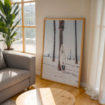Load image into Gallery viewer, Poster with surfboard by palm tree | Summer and Beach Posters

