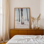 Load image into Gallery viewer, Poster with surfboard by palm tree | Summer and Beach Posters
