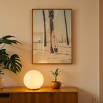 Load image into Gallery viewer, Poster with surfboard by palm tree | Summer and Beach Posters
