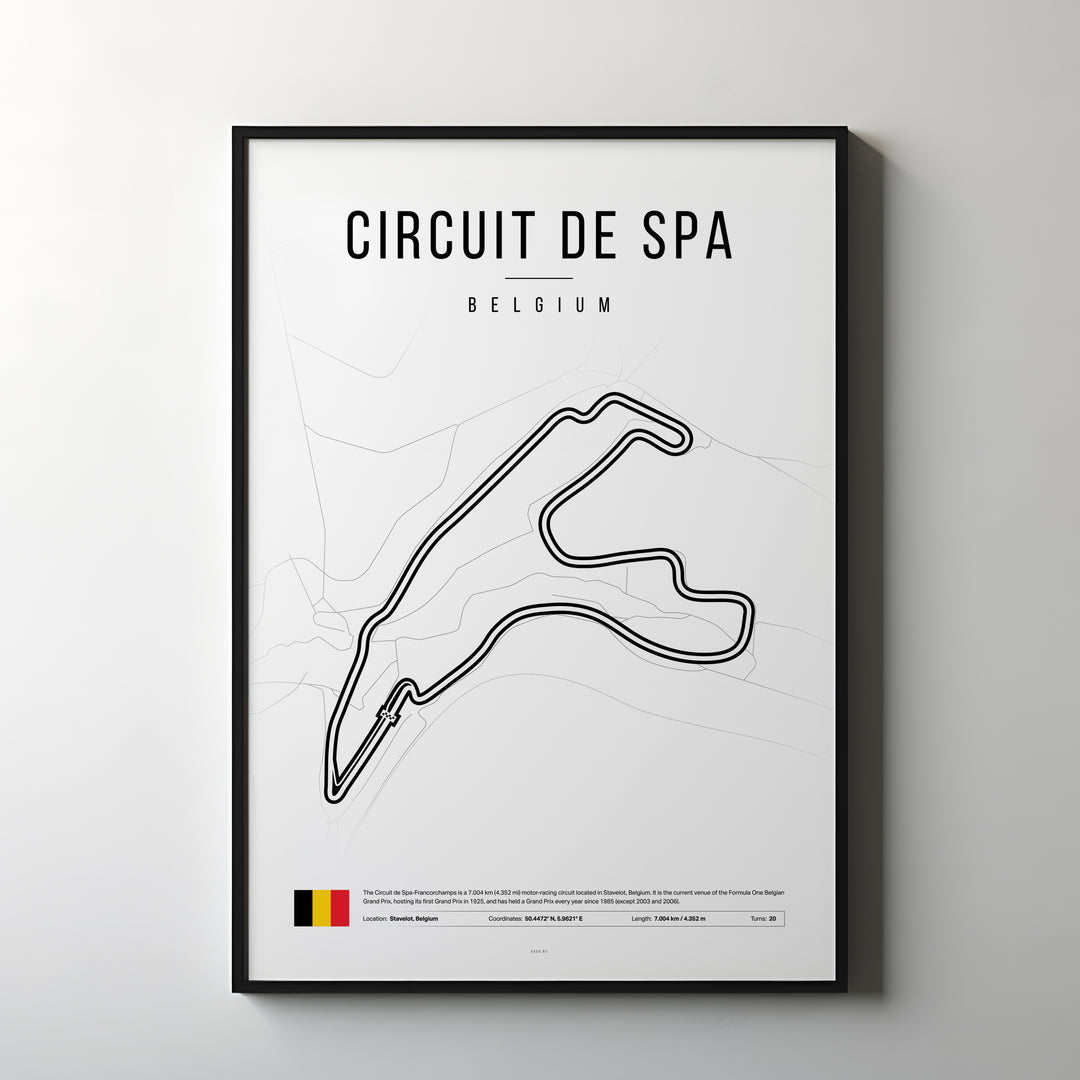 Belgium Formula 1 Poster | Spa's Ardennes Rollercoaster