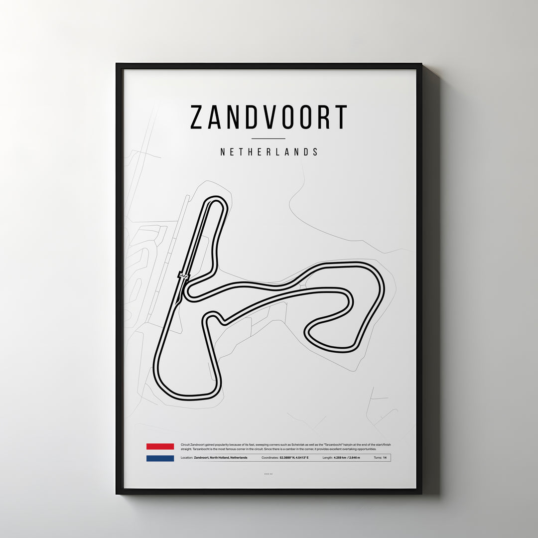 Netherlands Formula 1 Poster | Coastal vibes at Zandvoort's Coastal Circuit