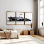 Load image into Gallery viewer, Petronas Formel 1 Plakater | Sæt af 3 | Moderne Racerbil Design | Dynamisk Motorsport Kunst | Plakaty.dk

