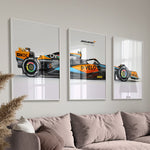 Load image into Gallery viewer, McLaren Formel 1 Plakater | Sæt af 3 | Lando Norris MCL60 | Dynamisk Racerbil Kunst | Plakaty.dk
