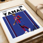 Load image into Gallery viewer, Fodbold plakat | Fodbold plakater | Lamine Yamal Fodbold Plakat | Inspirerende for Fremtidens Fans | Plakaty.dk
