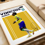 Load image into Gallery viewer, Fodboldplakat | Fodboldplakater | Vinícius Júnior Fodbold Plakat | Perfekt til Passionerede Fans | Plakaty.dk
