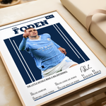 Load image into Gallery viewer, Fodbold plakat | Fodbold plakater | Phil Foden Fodbold Spiller Plakat | En Gave til Passionerede Fans | Plakaty.dk
