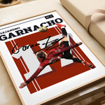 Load image into Gallery viewer, Fodbold plakat | Fodbold plakater | Alejandro Garnacho Fodbold Plakat | Ideel til Passionerede Fodboldelskere | Plakaty.dk
